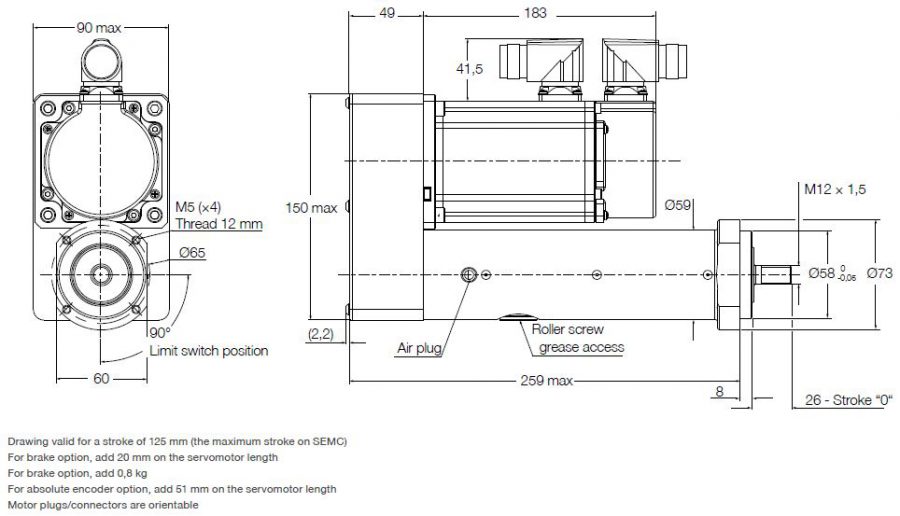 SEMC 3 Bản vẽ xi lanh điện SEMC (parallel)