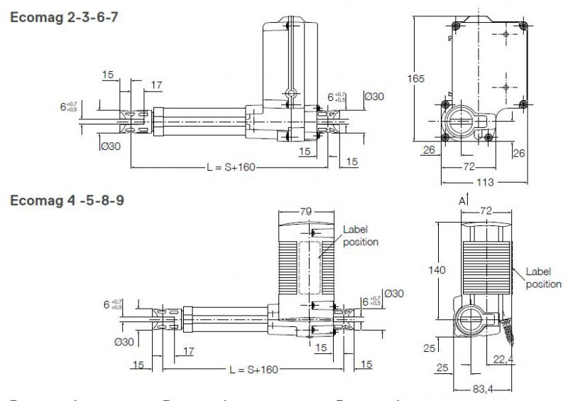 Bản vẽ xi lanh điện y tế Ecomag