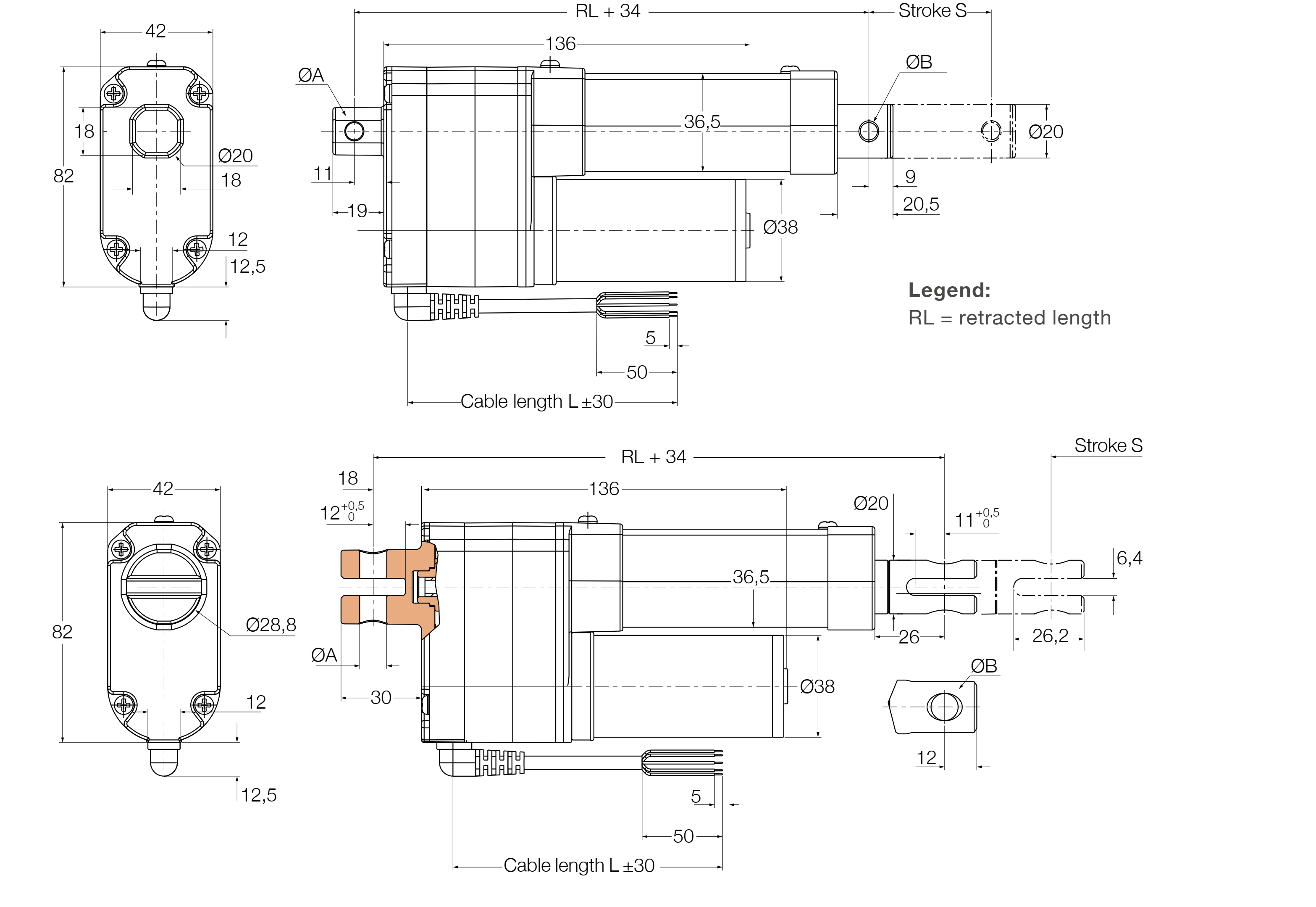 Xi lanh điện CAHB-10-x1 3 Bản vẽ Xi lanh điện CAHB-10 Bản vẽ có phản hồi vị trí