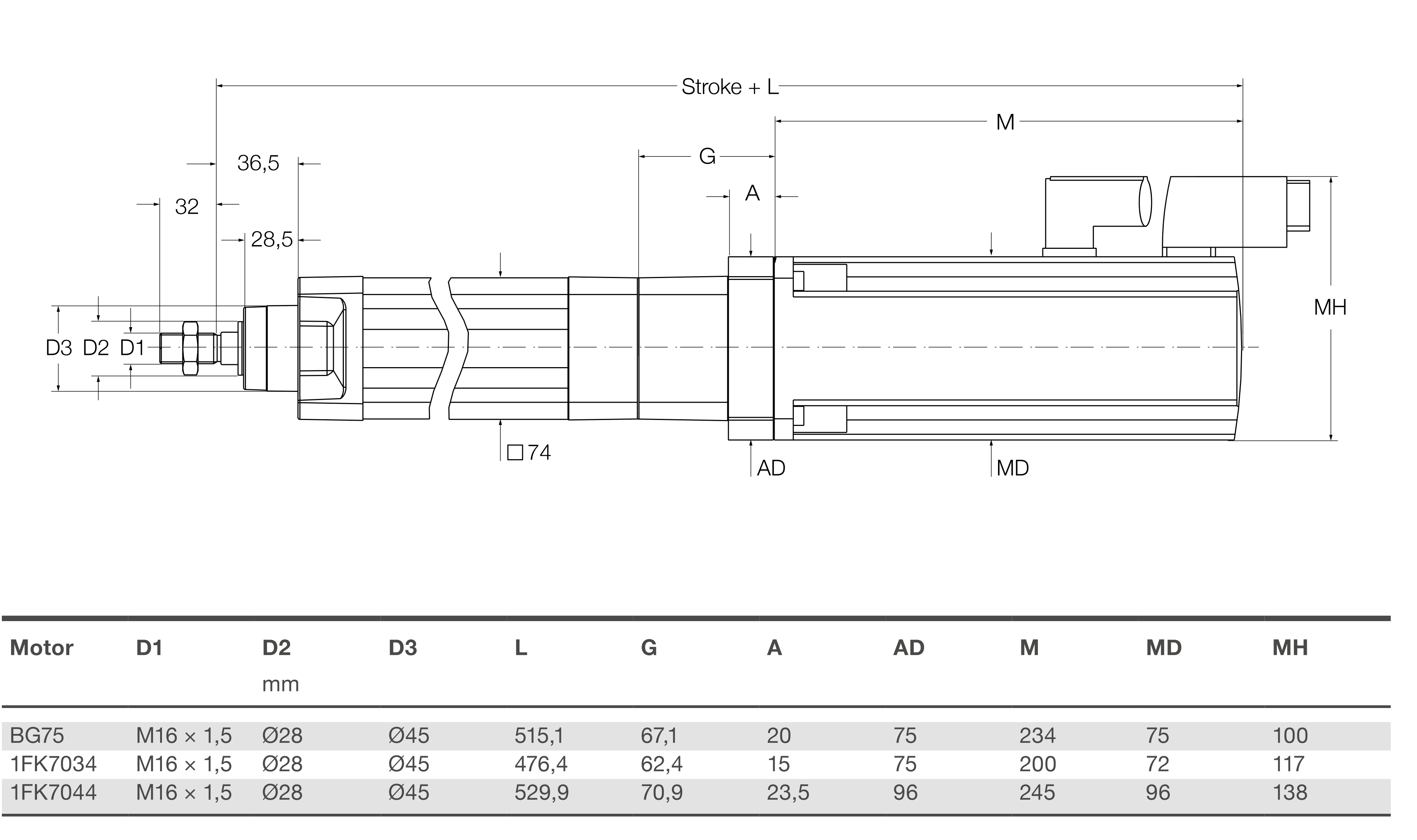 Xi lanh điện CASM-63-BF 4 CASM-63-BF bản vẽ