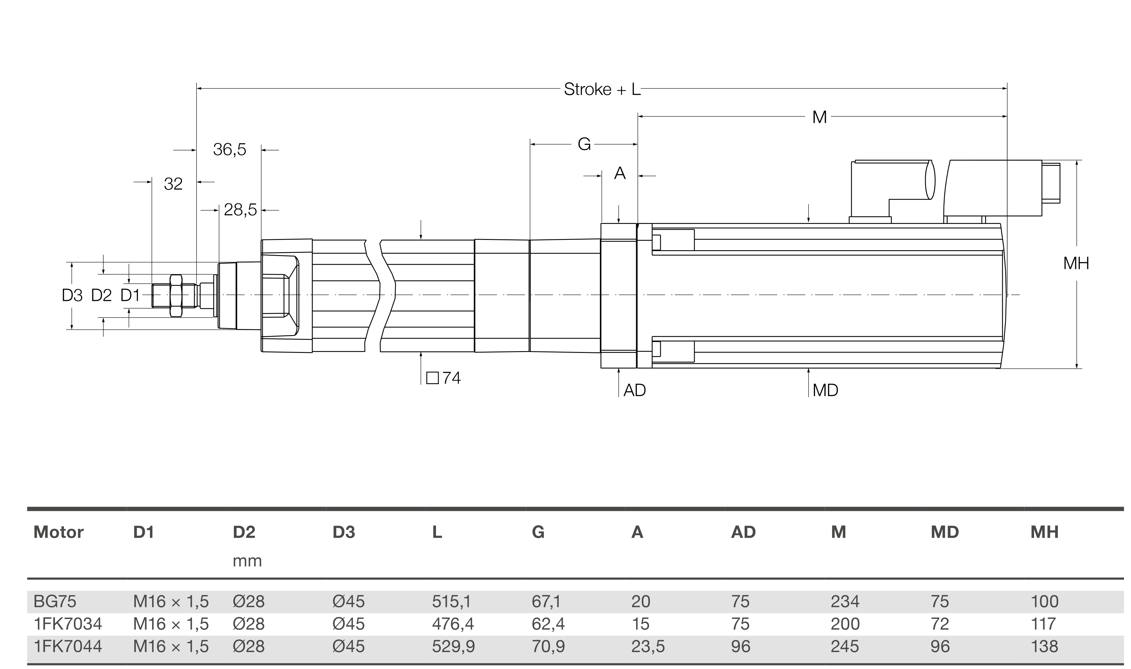 Xi lanh điện CASM-63-BS 4 CASM-63-BS bản vẽ