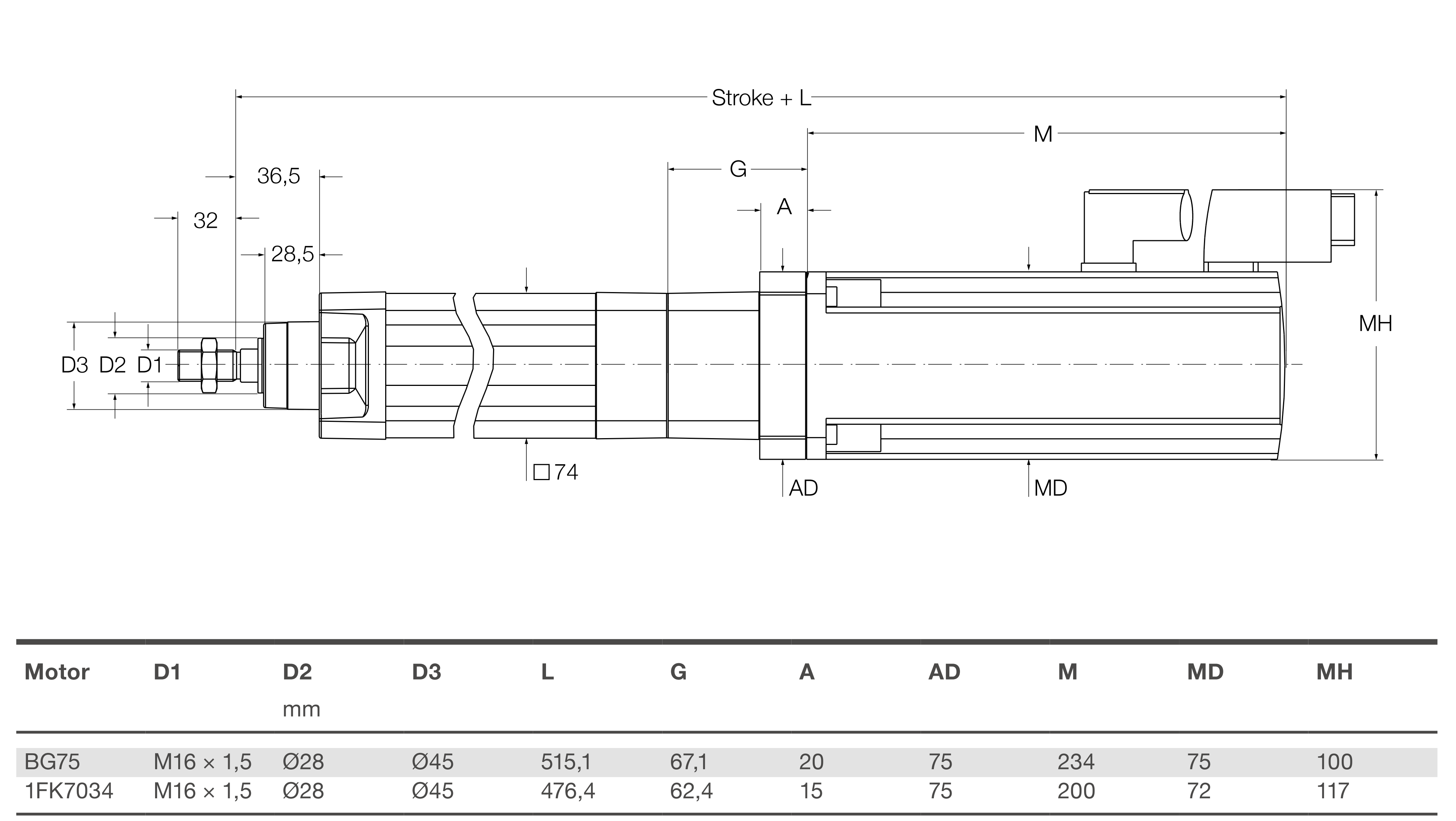 Xi lanh điện CASM-63-LS 4 CASM-63-LS bản vẽ