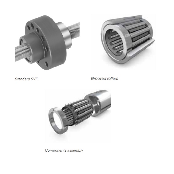 Trục vít roller SVF-BVF-Recirculating-roller-screw-axial-play-centered-flange