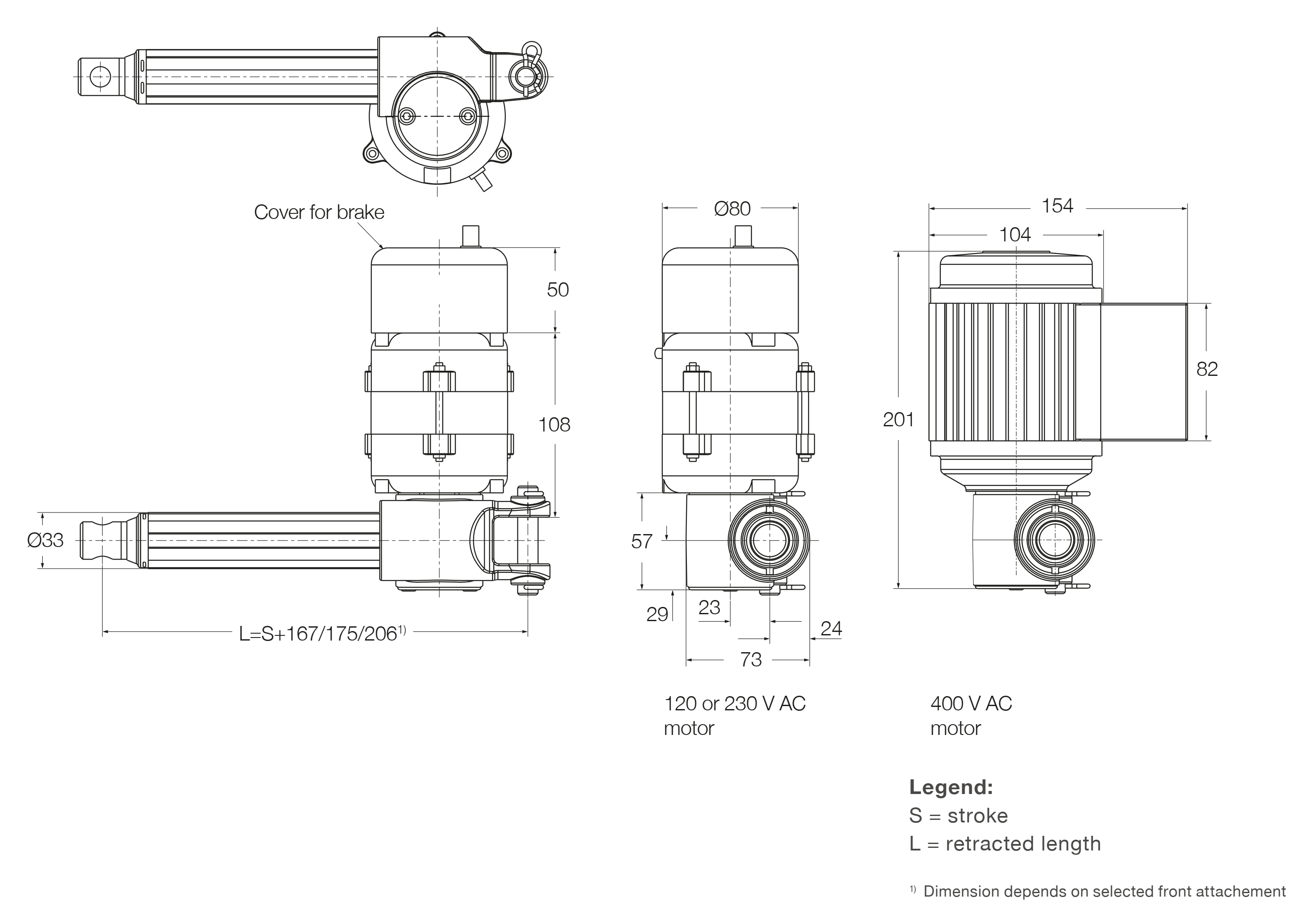 Xi lanh điện CAT 33 1 CAT 33 Bản vẽ AC version