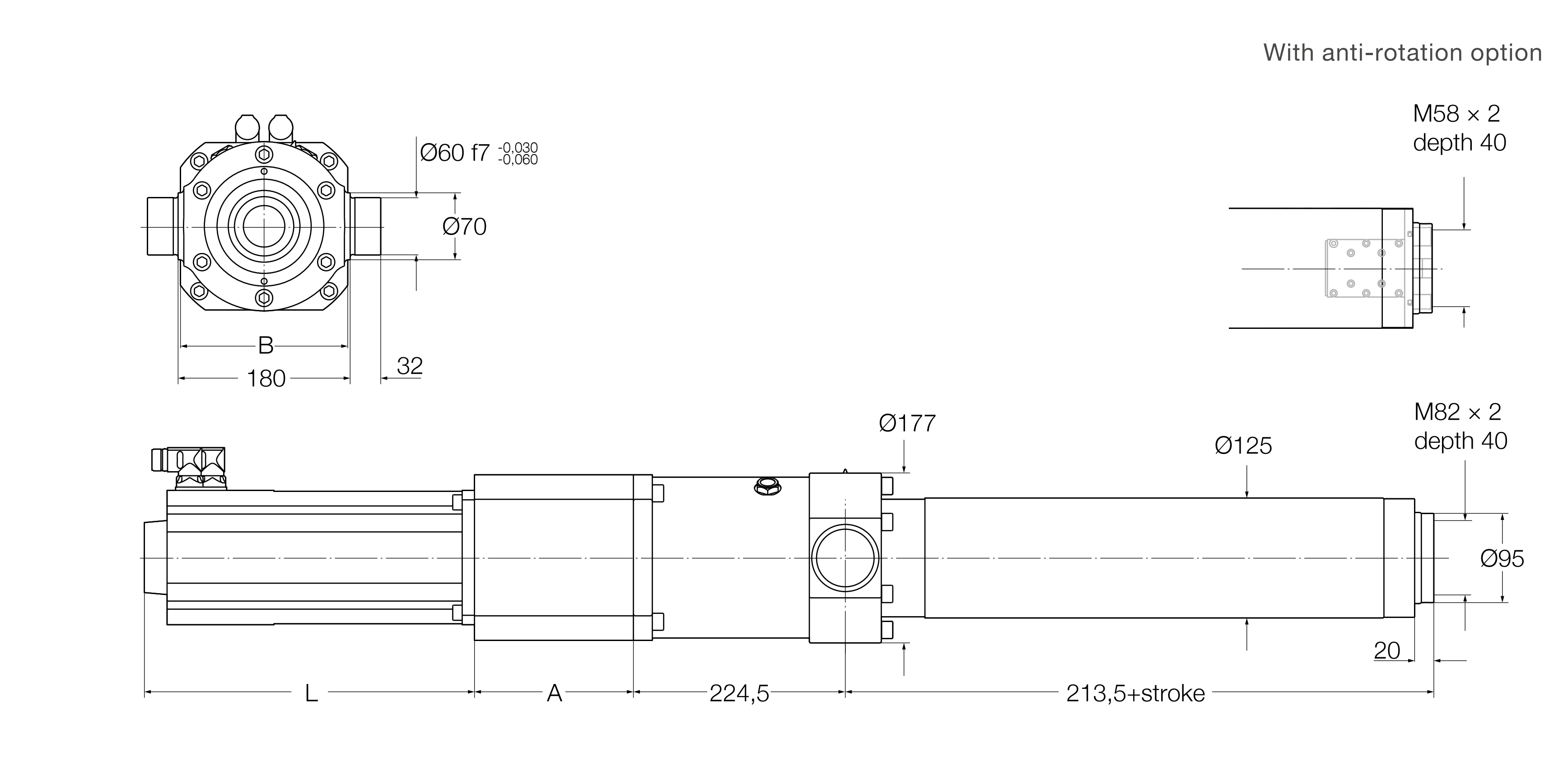 Xi lanh điện SRSA-48xx 3 SRSA-S-48xx inline Bản vẽ