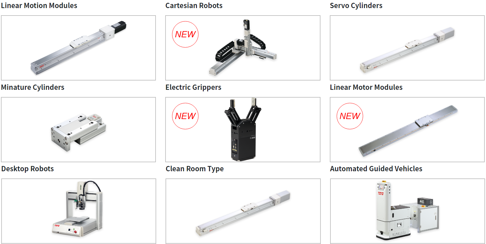 Robot Cylinder - Electric Actuator - Gripper TOYO