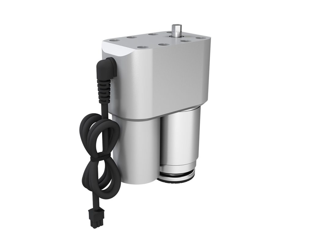 CAFL - Electric floor lock actuator CAFL | Electric floor lock actuator Compact, robust and simple solution. Electromechanical floor locking system to hold and level wheeled equipment in place.