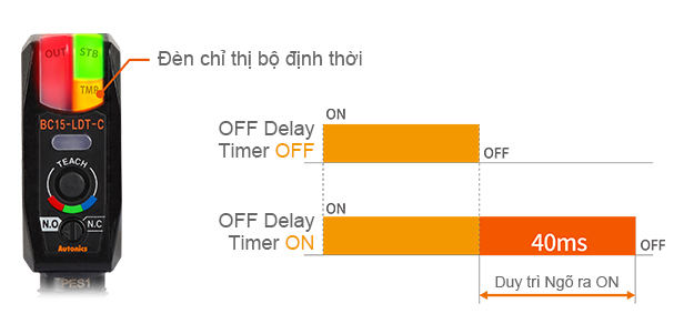 Cảm biến màu BC Autonics 10 Bộ định thời OFF Delay BC Autonics