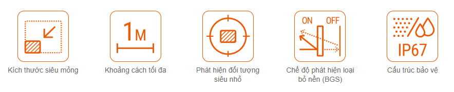 Cảm biến quang điện BTF Autonics 1 Các tính năng chính BTF Autonics