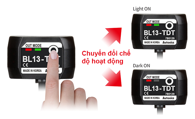 Chuyển đổi chế độ hoạt động BL Autonics
