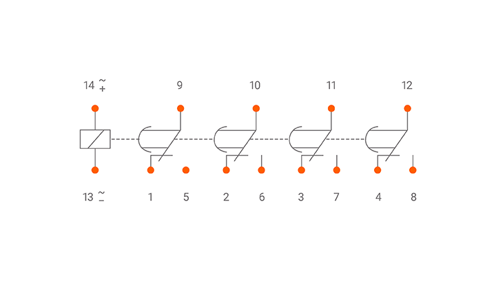 Bộ định thời ATM Analog nhỏ gọn Autonics 3 Bộ tiếp điểm 4PDT ATM