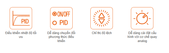 Bộ điều khiển nhiệt độ TA loại PID Autonics 1 Các tính năng chính bộ điều khiển nhiệt độ TA