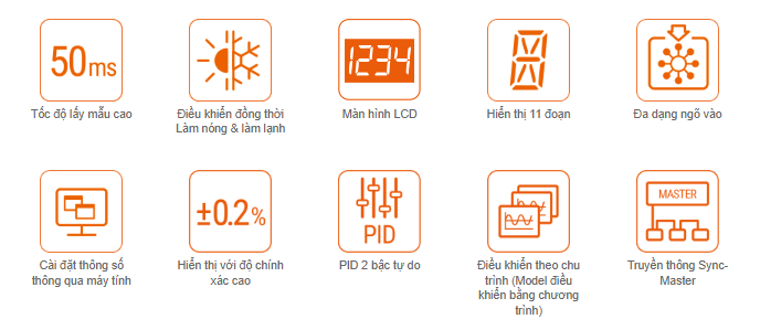 Bộ điều khiển nhiệt độ độ ẩm TN Autonics 1 Các tính năng chính bộ điều khiển nhiệt độ độ ẩm TN