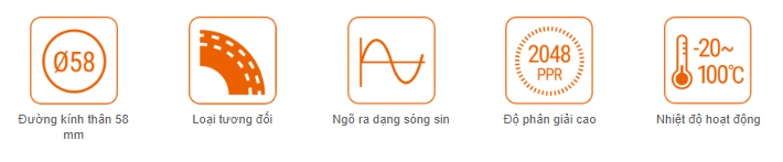 Các tính năng chính bộ mã hóa vòng quay tương đối E58S