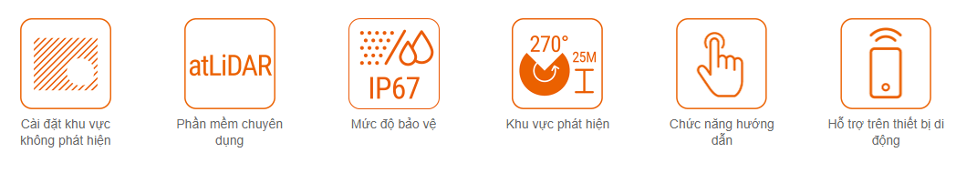 Cảm biến LiDAR LSC máy quét laser 2D 270°Autonics 1 Các tính năng chính cảm biến LiDAR LSC