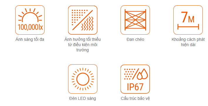 Các tính năng chính cảm biến vùng đan chéo BWC