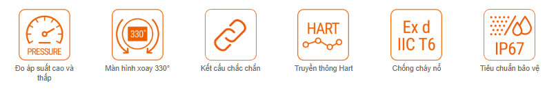 Đầu dò áp suất KT-302H loại hiển thị Autonics 1 Các tính năng chính đầu dò áp suất KT-302H