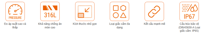 Đầu dò áp suất TPS30 bằng thép không gỉ Autonics 1 Các tính năng chính đầu dò áp suất TPS30