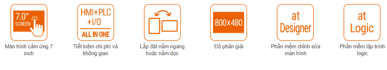 Màn hình logic LCD LP-A070 màu 7 inch Autonics 1 Các tính năng chính màn hình logic LCD LP-A070