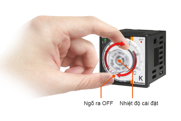 Bộ điều khiển nhiệt độ TA loại PID Autonics 5 Cài đặt dễ dàng với mặt đồng hồ analog TA