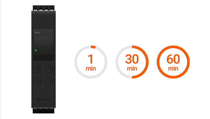 Bộ điều khiển nhiệt độ TR1D PID loại mỏng Autonics 7 Chức năng bảo vệ màn hình TR1D