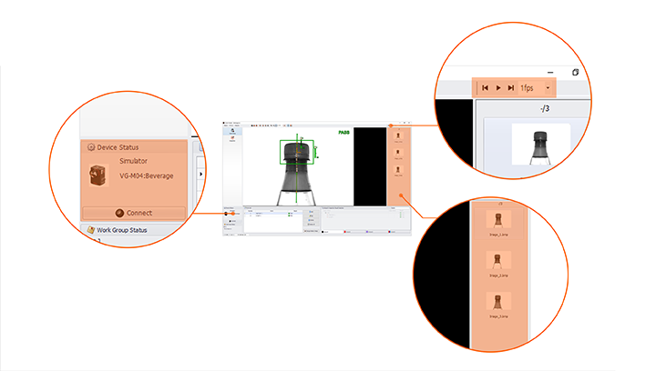 Cảm biến hình ảnh VG Monochrome 0.4M Autonics 15 Chức năng mô phỏng kiểm tra VG Monochorme