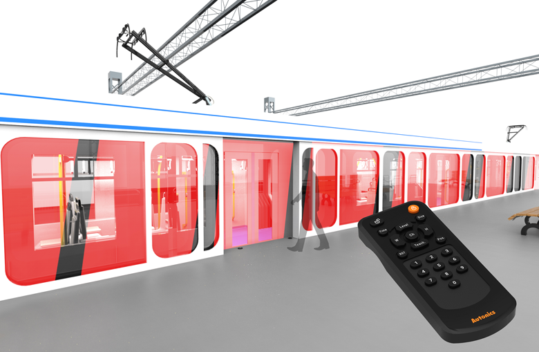 Cảm biến LiDAR LSE máy quét laser 2D Autonics 7 Dễ dàng cài đặt thông số nhờ sử dụng bộ remote điều khiển từ xa LSE