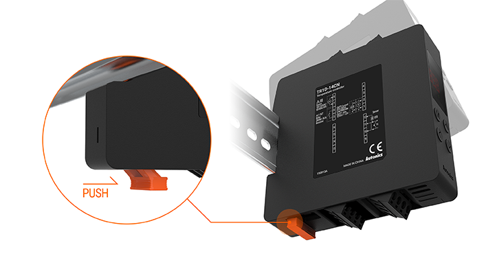 Bộ điều khiển nhiệt độ TR1D PID loại mỏng Autonics 4 Dễ dàng gắn thiết bị vào thanh DIN TR1D