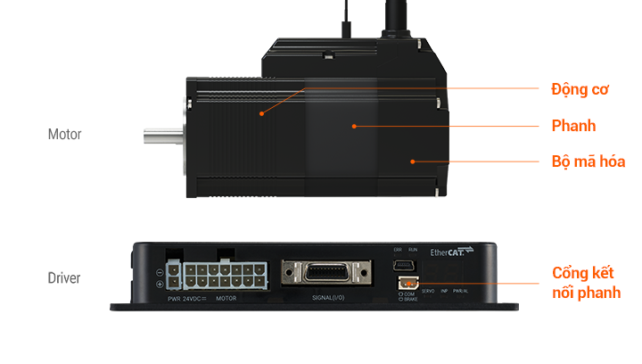 Động cơ loại có phanh AiC-EC