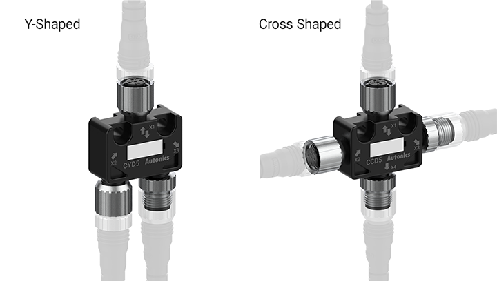 Công tắc an toàn SFN không tiếp xúc Autonics 4 Giắc cắm phân nhánh và giắc cắm kèm dây cáp SFN