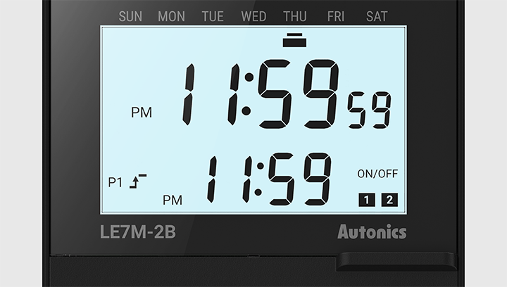 Bộ định thời LE7M-2 kỹ thuật số Autonics 6 Màn hình LCD với các ký tự dễ đọc LE7M2