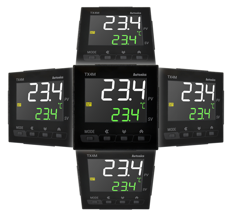 Bộ điều khiển nhiệt độ TX loại PID Autonics 3 Màn hình hiển thị sắc nét từ nhiều góc độ khác nhau TX