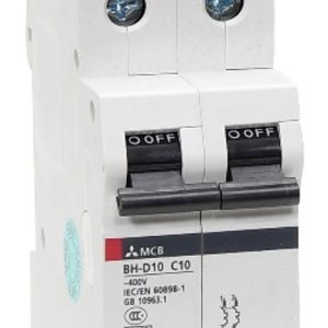 Cầu dao BH-D10 2P 10A C N Aptomat Mitsubishi