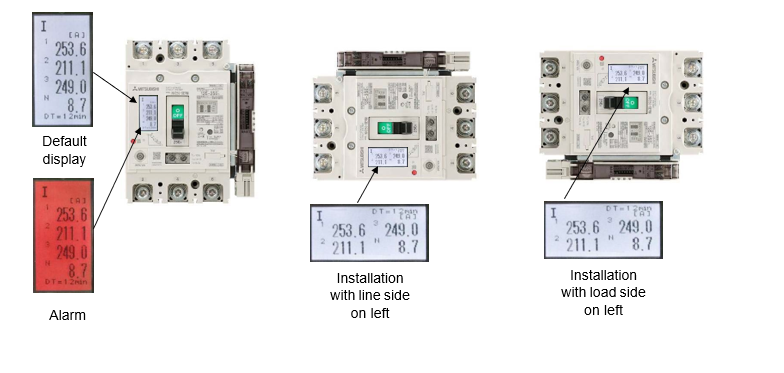 Molded Case Circuit Breakers MCCB & ELCB 10 Panel mạch cắt với thông báo đo dòng và báo động