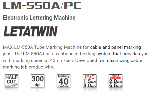 Máy in đầu cos LM-550A 3 Thông số Máy in đầu cos LM-550A