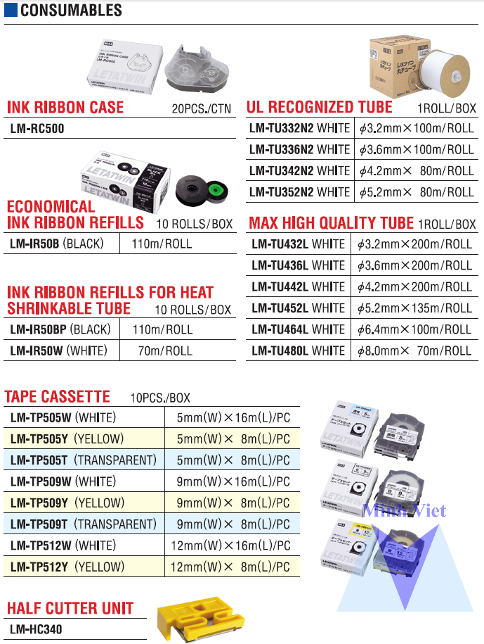 Máy in đầu cos LM-550E 4 phu kien LM-550E